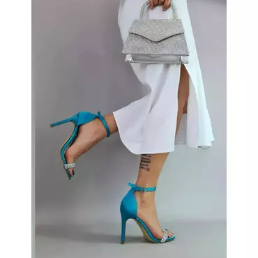 Sandale dama elegante cu barete strasuri bleu Adria