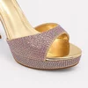 Sandale dama elegante cu platou Roz cu strasuri Desert picture - 3