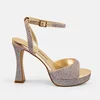 Sandale dama elegante cu platou Roz cu strasuri Desert picture - 2