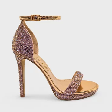 Sandale dama elegante cu strasuri Roz Senda
