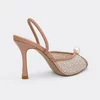 Sandale dama elegante cu strasuri Sampanie Perla picture - 6