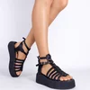 Sandale dama Piele Naturala Negre cu barete Goldy picture - 1
