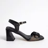 Sandale dama Piele Naturala Negre Nira picture - 2