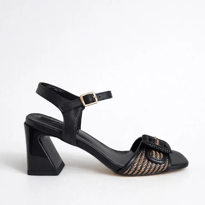 Sandale dama Piele Naturala Negre Nira picture - 2