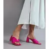 Sandale dama tip sabot saten fuxia cu strasuri Janet