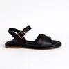 Sandale joase dama Piele Naturala Negre cu accente aurii Soft Noir picture - 4