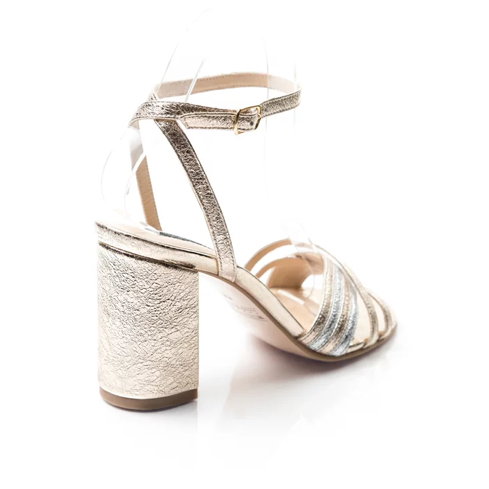 Sandale piele aurie Michelle picture - 3