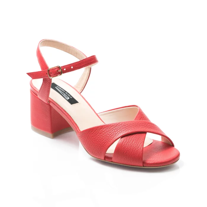Sandale piele rosie Malvina picture - 2
