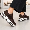 Sneakers dama talpa platforma piele eco si textil Maro Dony picture - 2