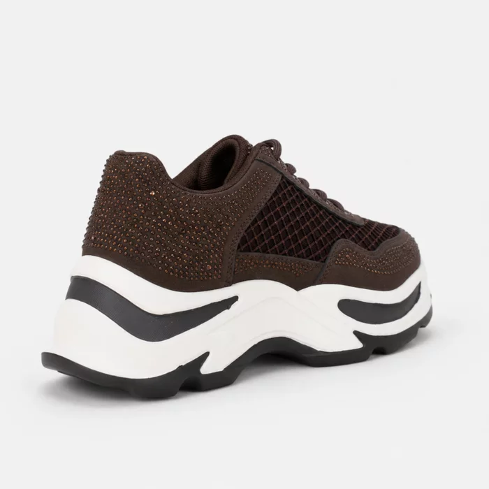 Sneakers dama talpa platforma piele eco si textil Maro Dony picture - 5