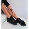 Sneakers platform din piele neagra Basta