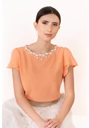 Bluza eleganta Peach Glam