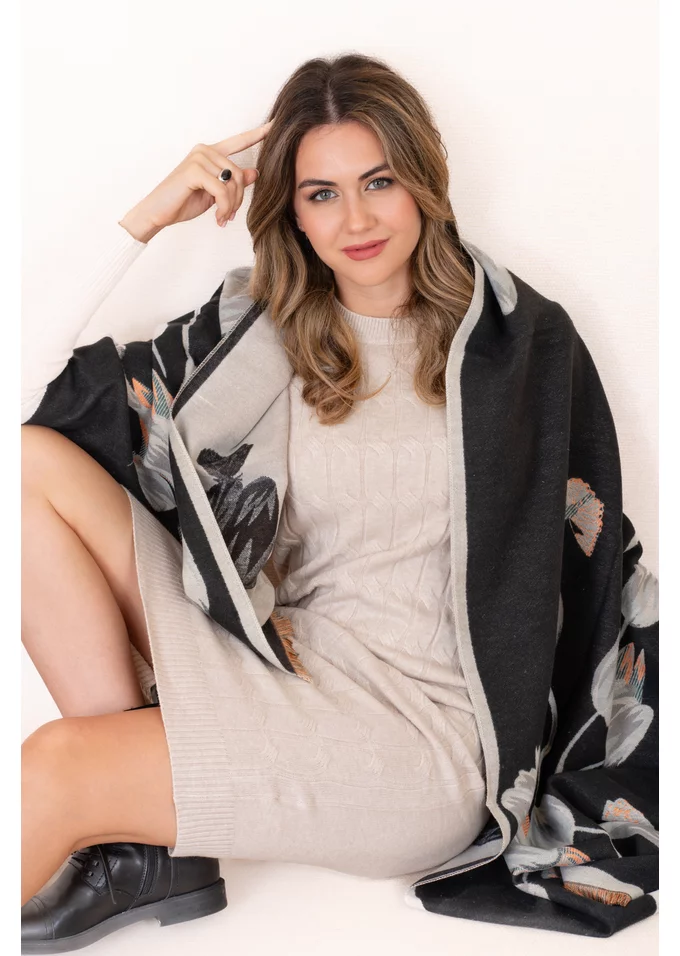 Esarfa dama cu imprimeu floral
