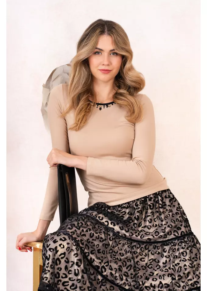 Fusta midi animal print