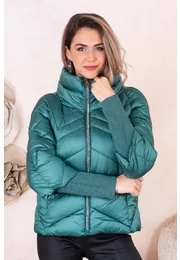Geaca matlasata Verde Cyan