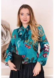Ie turquoise Floral Fantasia