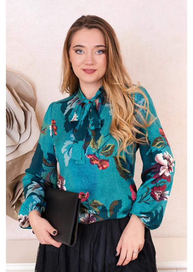 Ie turquoise Floral Fantasia