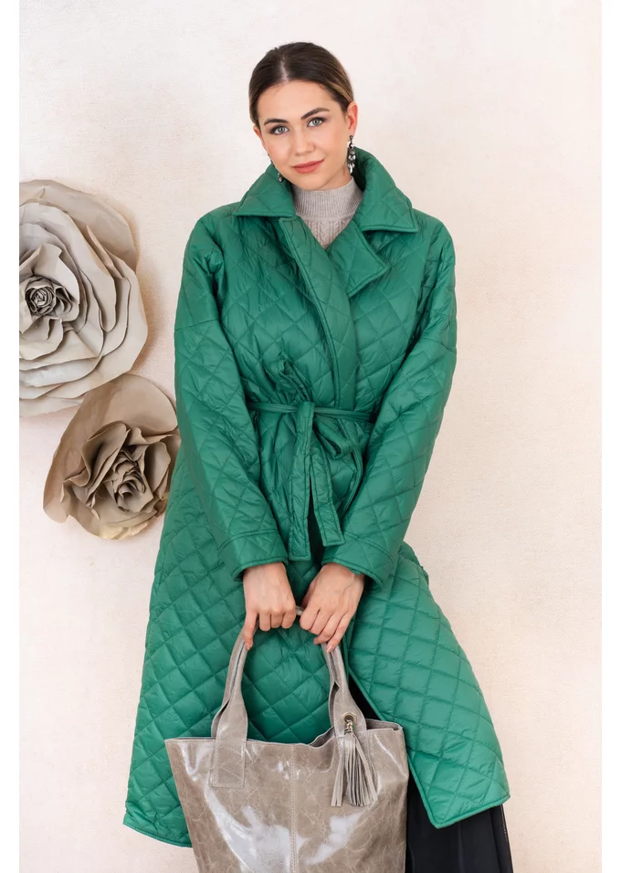 Palton verde matlasat