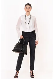 Pantalon Elegance Noir din brocard