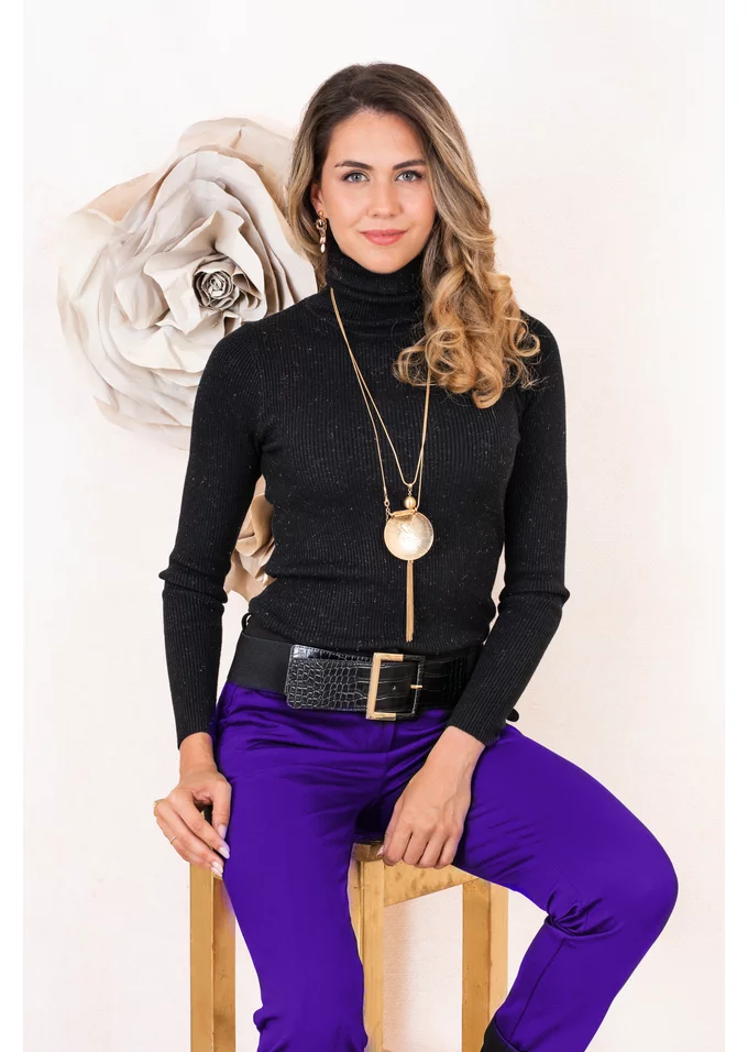 Pantalon office albastru purpuriu