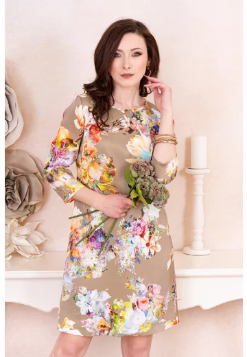 Rochie cu print floral policolor