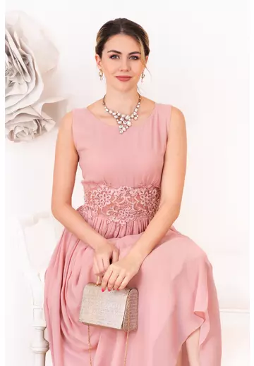 Rochie de ocazie roz pudra