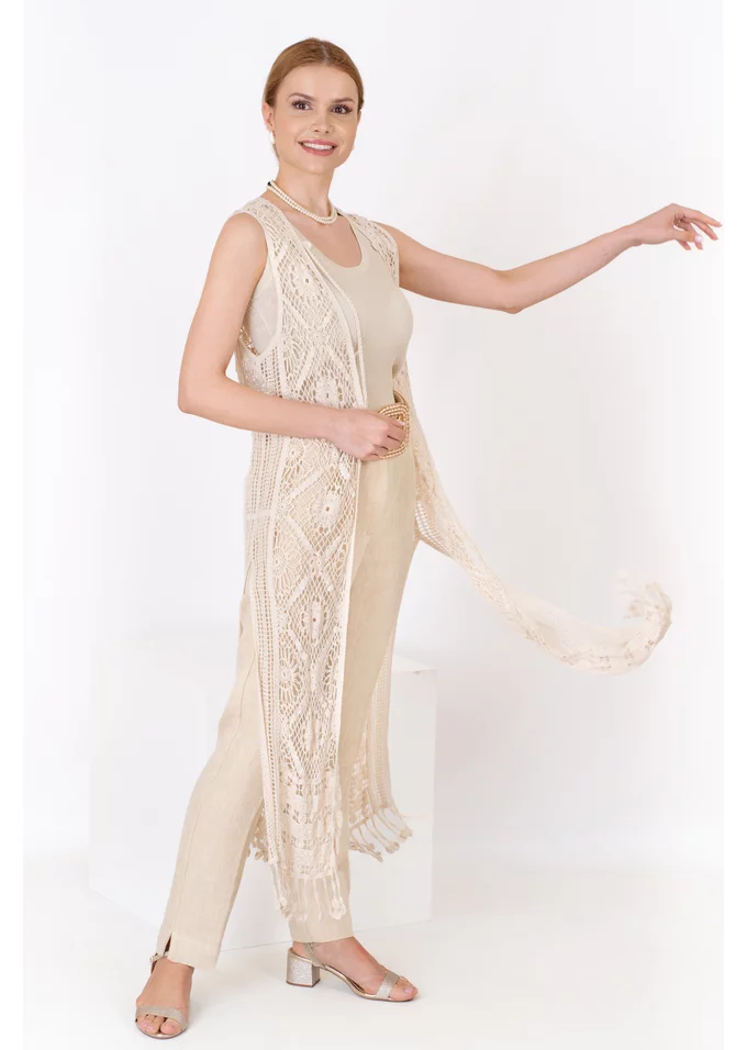 Vesta lunga din macrame Boho Style