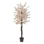 Arbore artificial in ghiveci, Plastic, Roz, Treen