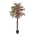 Arbore artificial in ghiveci, Plastic, Roz, Treen Deco