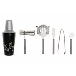 Barm Set Cocktail 7 piese, Metal, Negru