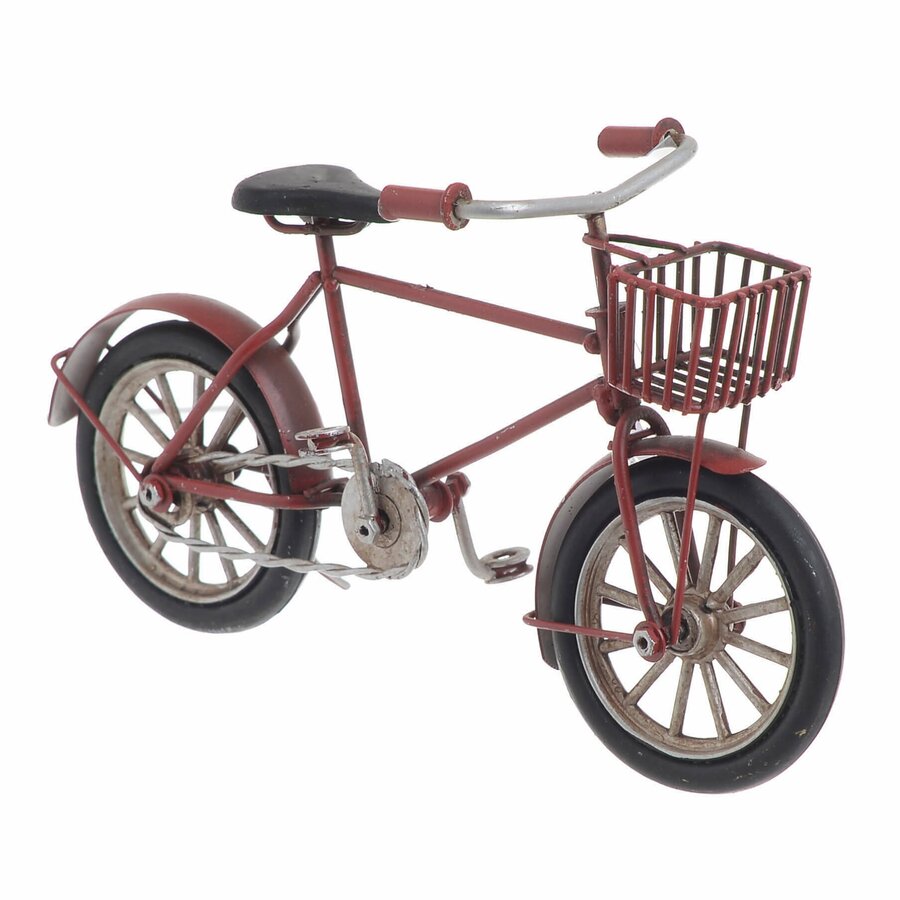 Bike Decoratiune miniatura bicicleta, Metal, Rosu
