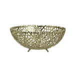 Bol decorativ, Metal, Auriu, Charp
