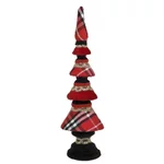 Brad decorativ, Textil, 50 cm, Rosu, Deco Tree