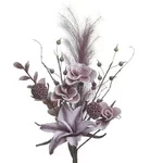 Buchet flori artificiale, Plastic, Mov, Foamy