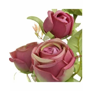 Buchet trandafiri artificiali, Plastic, Fucsia, Roses Bouquet