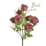 Buchet trandafiri artificiali, Plastic, Fucsia, Roses Bouquet