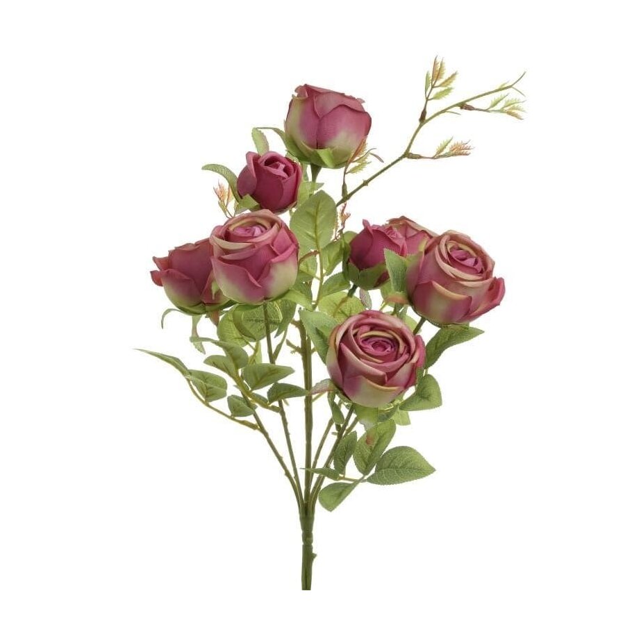Buchet trandafiri artificiali, Plastic, Fucsia, Roses Bouquet image1