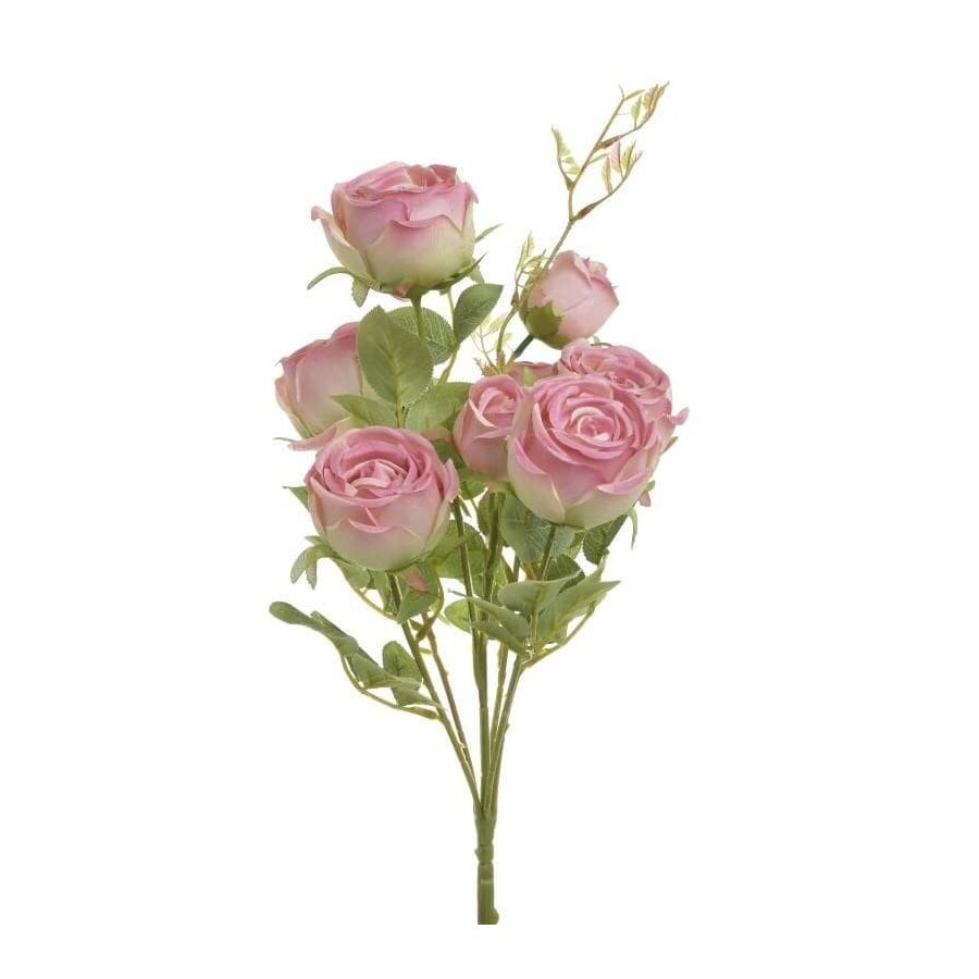Buchet trandafiri artificiali, Plastic, Roz, Roses Bouquet image2