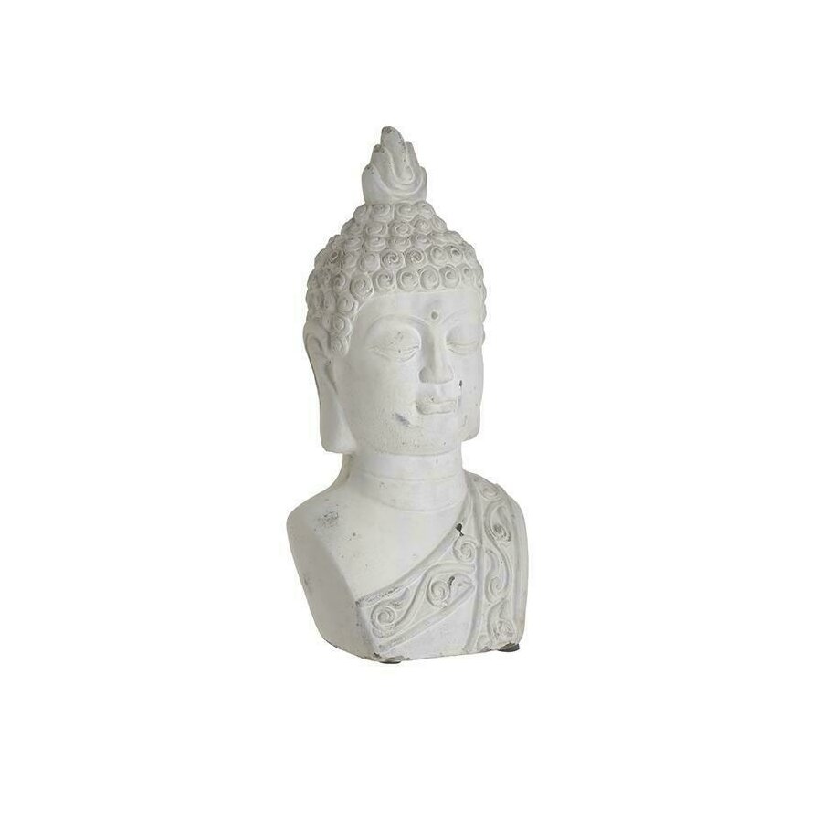 Buddha bust mediu, Ciment, Alb, Buddha image12