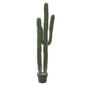 Cactus artificial in ghiveci, Plastic, Verde, Siris