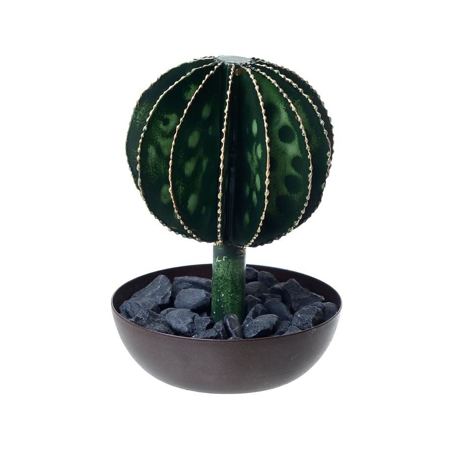 Cactus Floare artificiala ghiveci mic, Metal, Verde iedera.ro