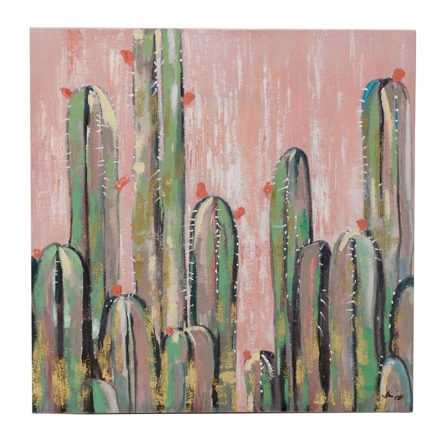 Cactus Tablou living, Canvas, Multicolor
