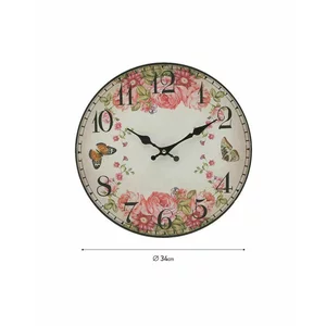 Ceas de perete, MDF, Multicolor, Cottagecore