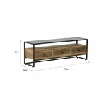 Comoda Tv, Metal, Negru, Perfo