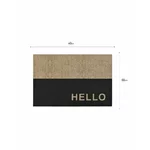 Covor intrare, Textil, Negru, Hello