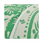 Covor rotund, Plastic, Verde, Mandala
