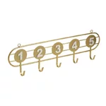 Cuier de perete, Metal, Auriu, No 5