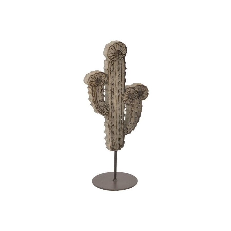 Decoratiune cactus mic, Lemn, Maro, Ramiro