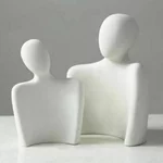 Decoratiune, Ceramica, Alb, Silhouette