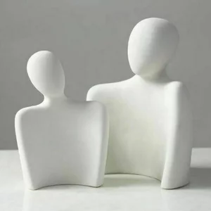 Decoratiune, Ceramica, Alb, Silhouette